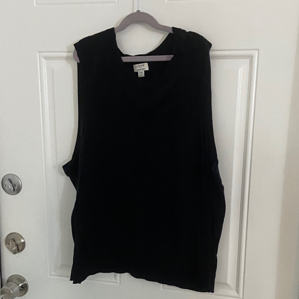 J Crew Sleeveless Black shell Top